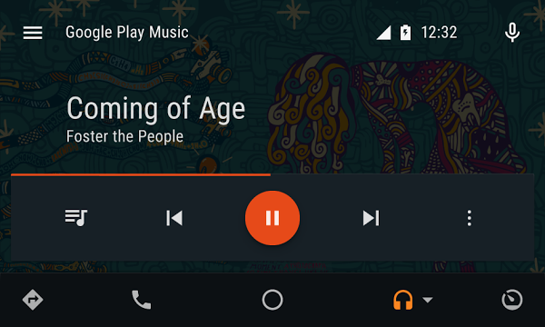 Audio app in night mode